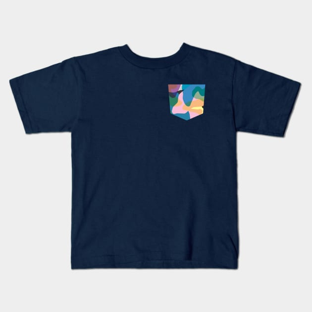 Pocket - ABSTRACT CAMOUFLAGE COLORS Kids T-Shirt by ninoladesign